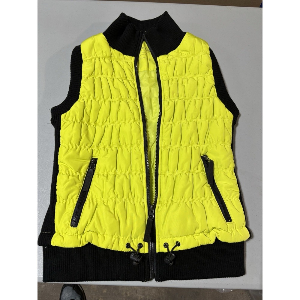 CALVIN KLEIN PERFORMANCE Yellow Women's Sz S  Zip-Up‎ Puffer Vest